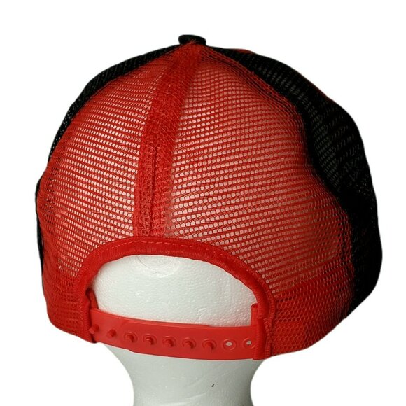 VTG Trucker Hat Cant Run With Big Dogs Stay On Porch Bulldog Doberman Mesh Cap - Picture 3 of 6